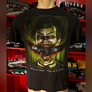 BATMAN : Arkham Aslylum JOKER Inmate Black Short Sleeve T-Shirt X Size : Medium